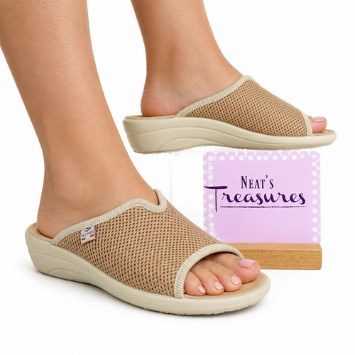 Fly flot beige leather mesh - leather,