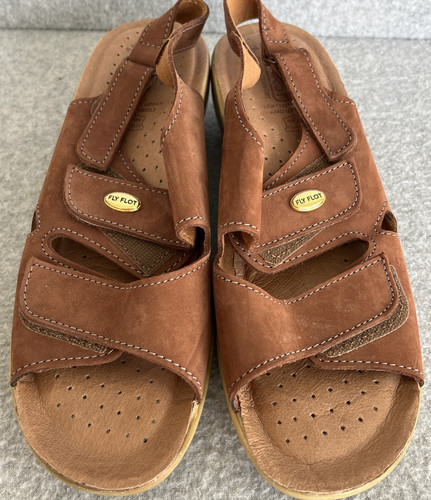 Fly flot italian - brown, leather