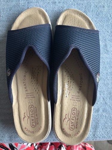 Women blue mesh fly - blue, flot