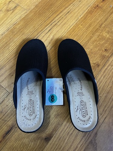 Fly flot mules black mesh - mules,