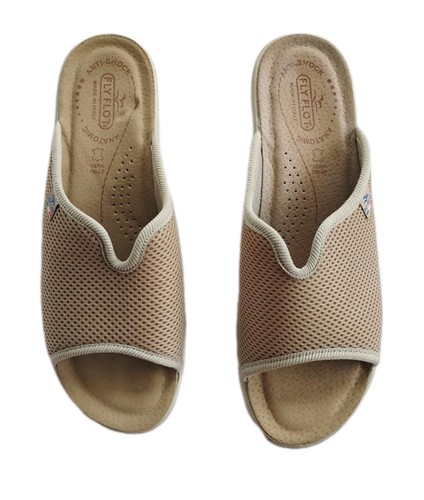 Fly flot shoes beige fabric - 10,