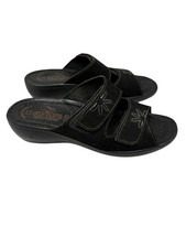 Fly Flot Black Suede Floral